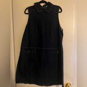 Denim Sheath Dress/Romper Sleeveless